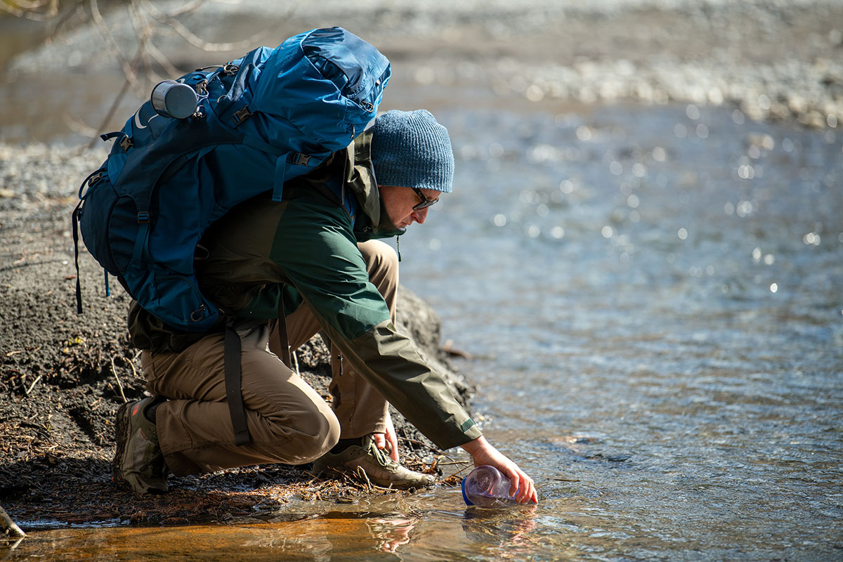 REI Co-op Stormbolt GTX hardshell jacket (getting water in lake)