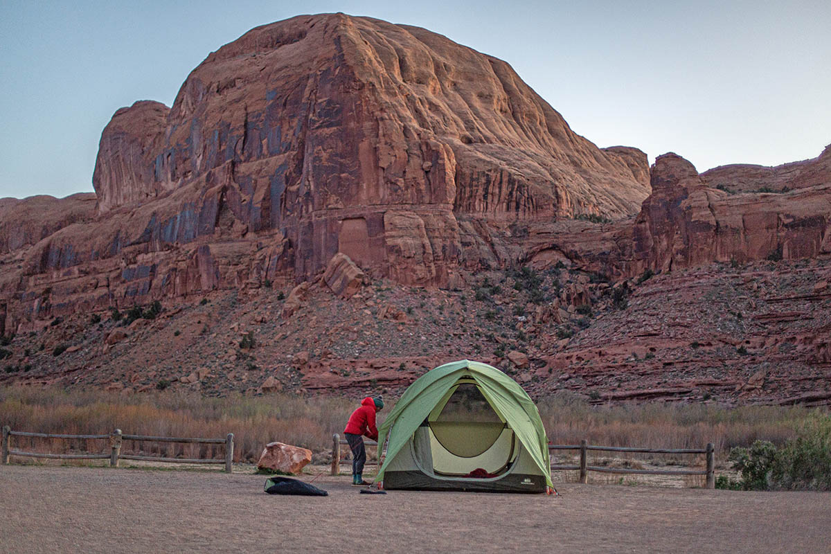 REI Co-op Wonderland 4 Tent (pitched in Utah desert)