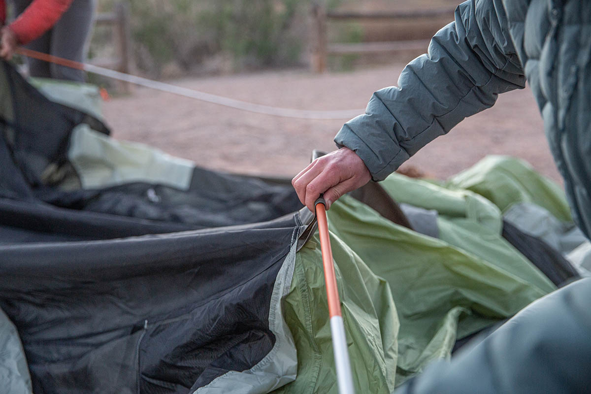 REI Co-op Wonderland 4 Tent (pole closeup)