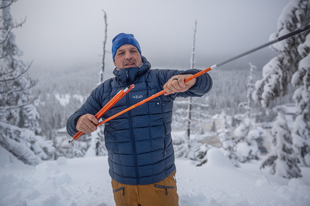 Setting up a tent with the Rab Mythic Alpine