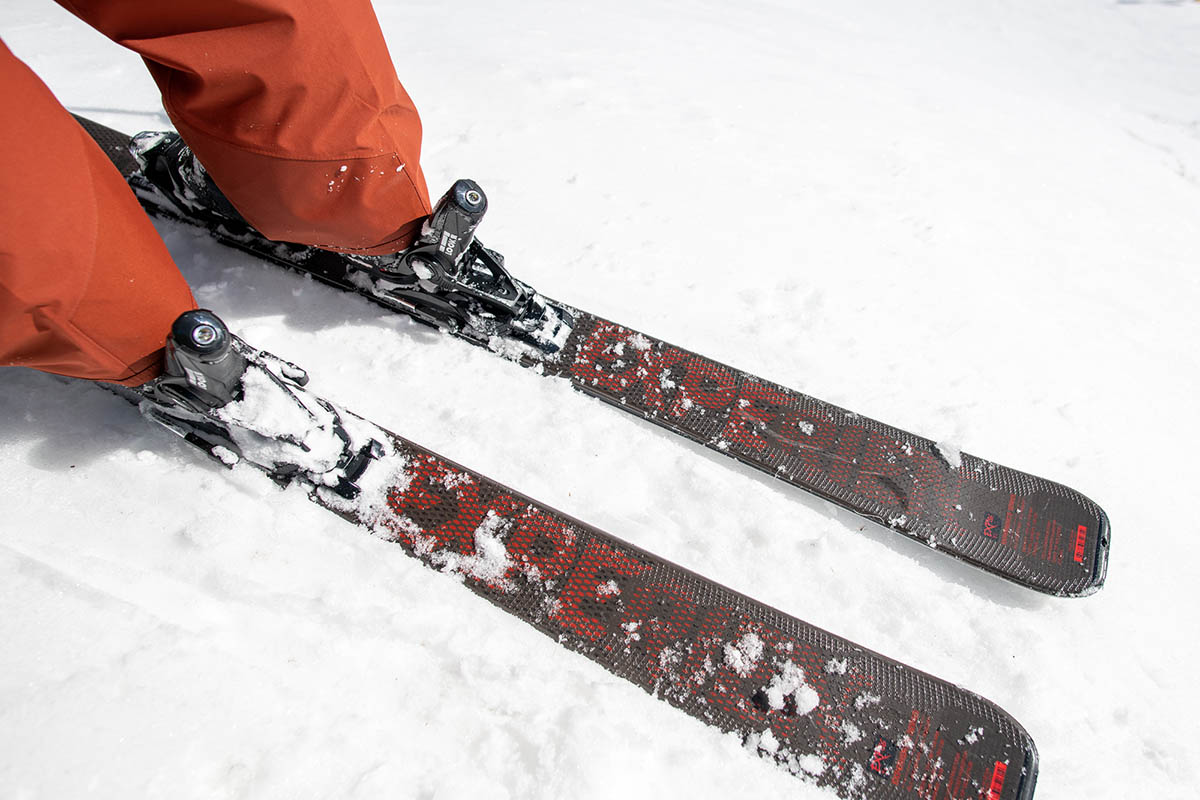 Rossignol Experience 86 Ti skis (detail of ski tails)