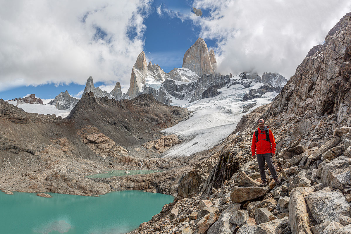 Salewa MTN Trainer Mid GTX hiking boot (big mountain views in Patagonia)