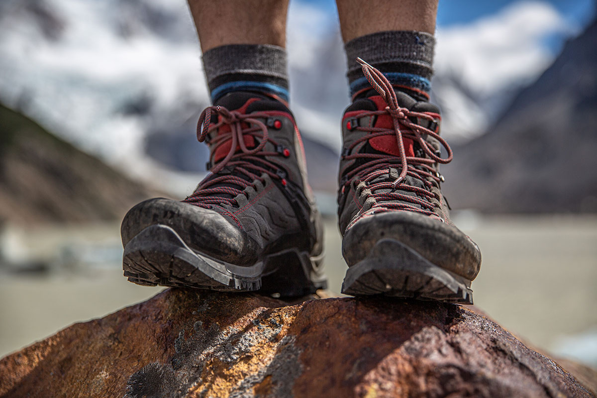 Salewa MTN Trainer Mid GTX hiking boot (front of boots)