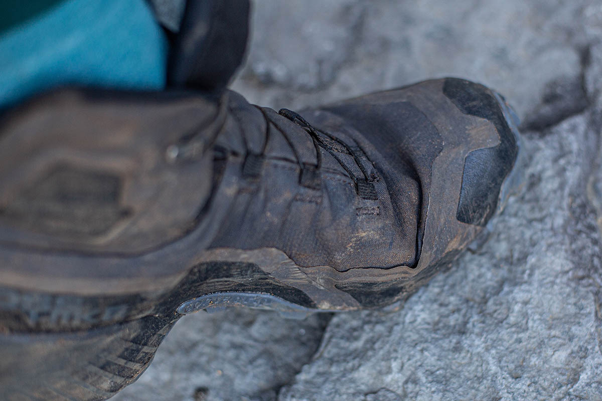 Salomon Cross Hike Mid GTX hiking boots (rubber peeling away from midsole)