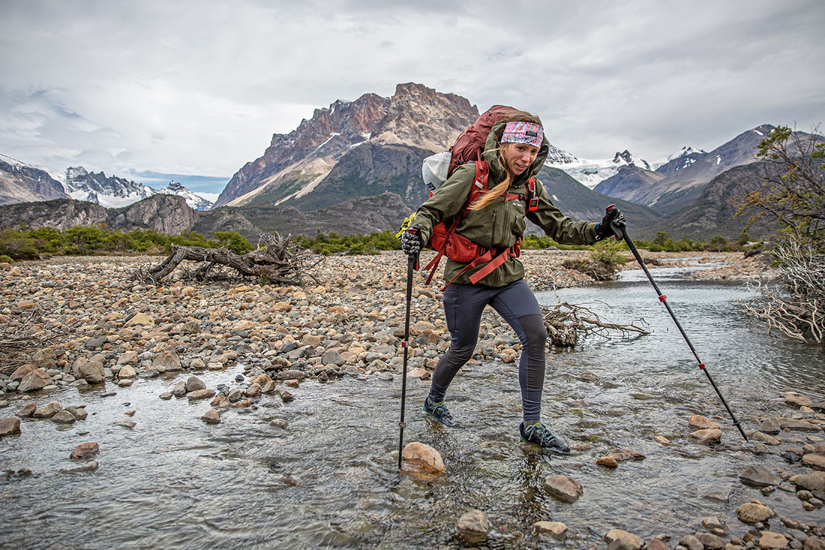 Salomon OUTline GTX (crossing a stream in Patagonia)