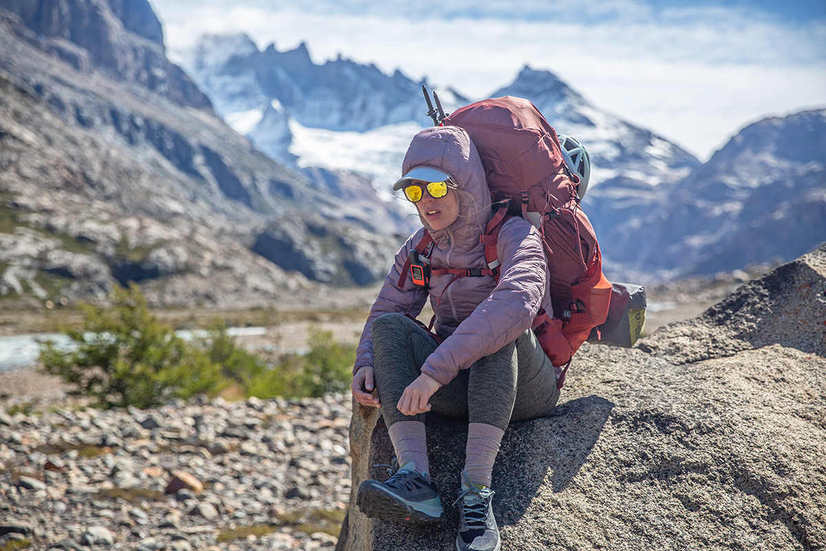 Salomon OUTline GTX (taking a break ot adjust shoelaces in Patagonia)