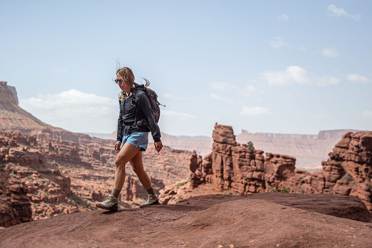 ​​Salomon OUTpulse Mid GTX hiking boot (on edge of cliff in Utah)