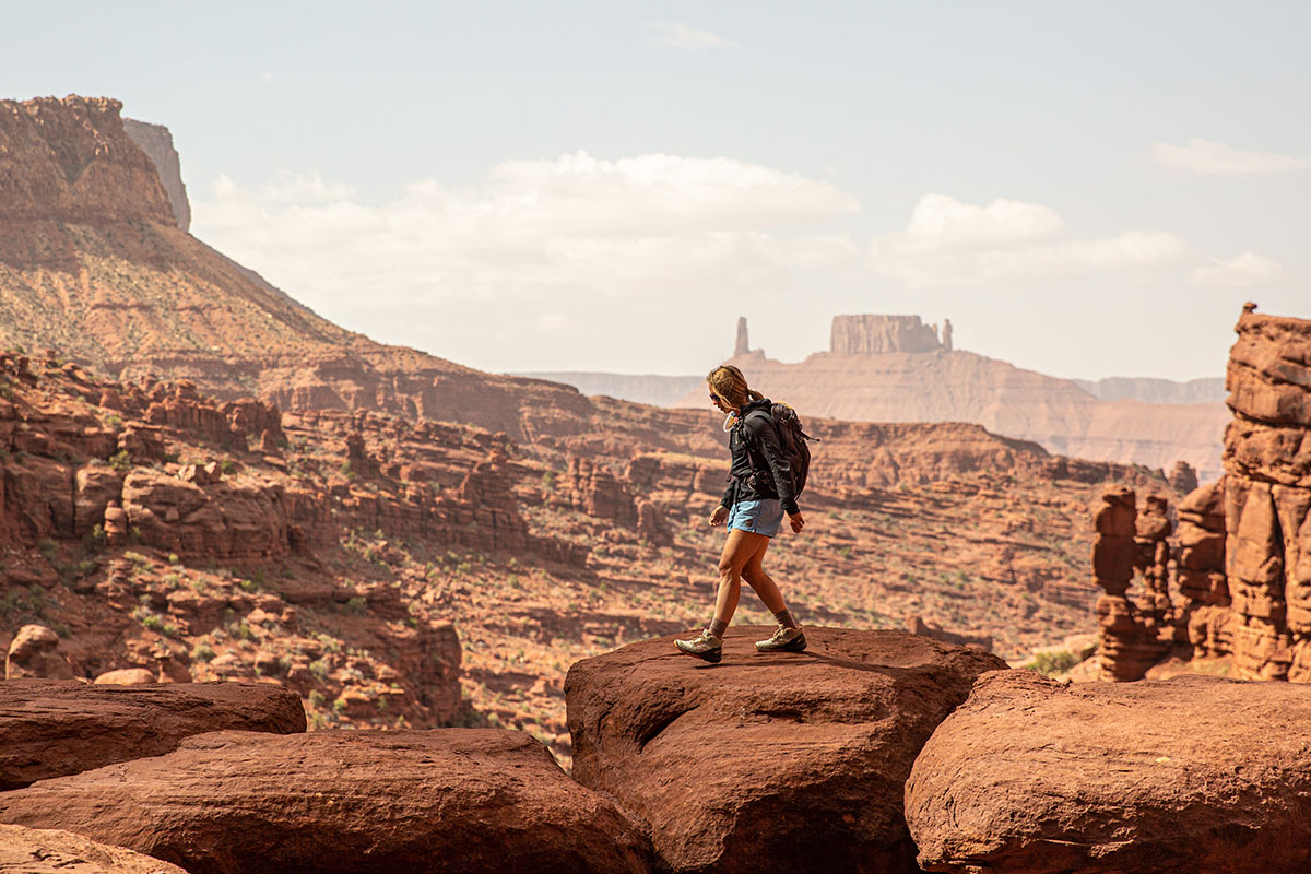 Salomon OUTpulse Mid GTX hiking boot (tower views in Utah)