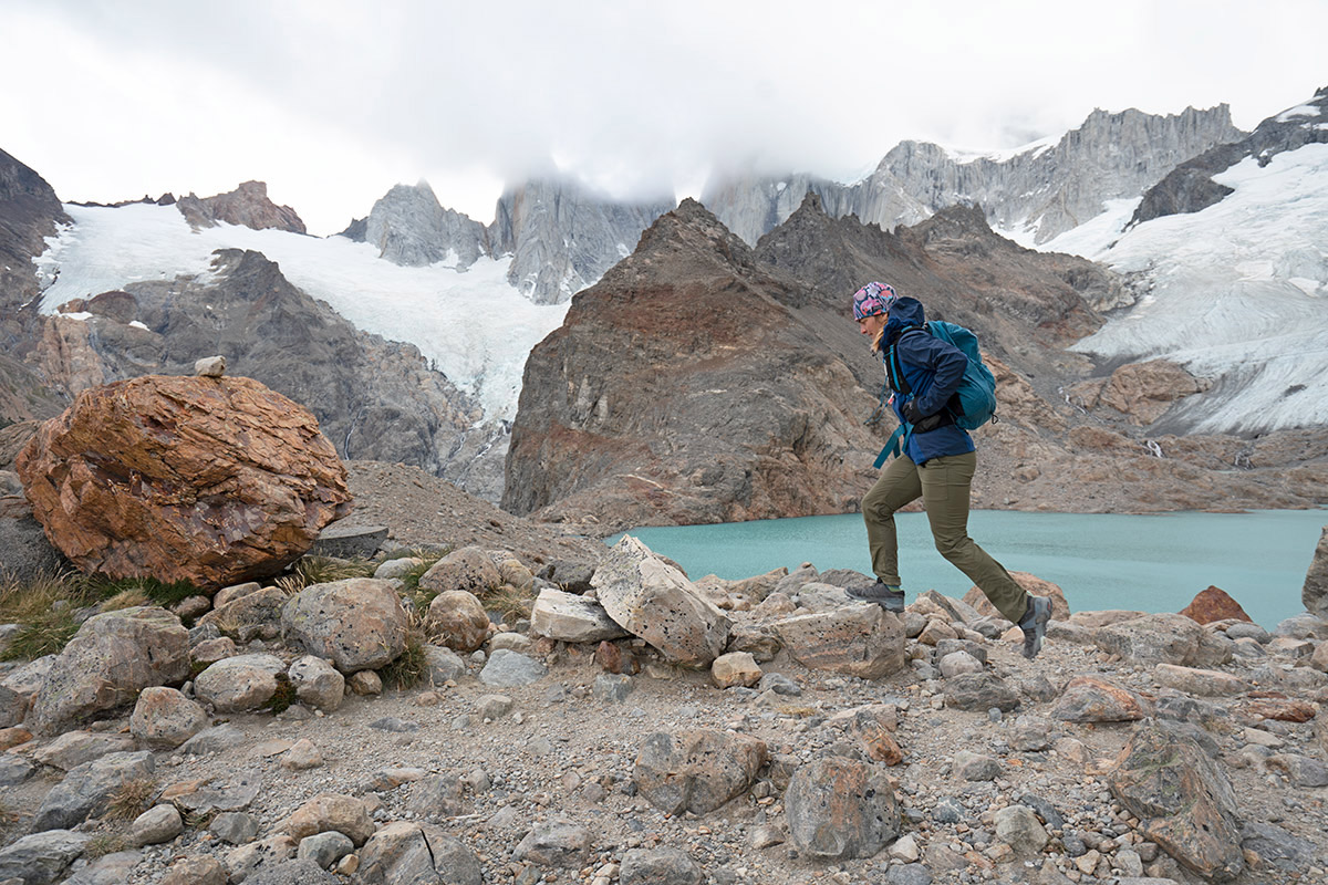 Salamon X Ultra 4 GTX Low (hiking past lake in Patagonia) 1