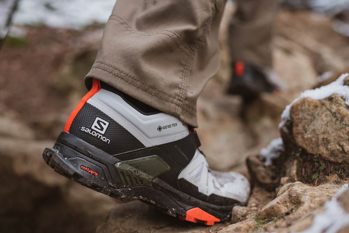 Salomon X Ultra 4 GTX hiking shoe (closeup of side)