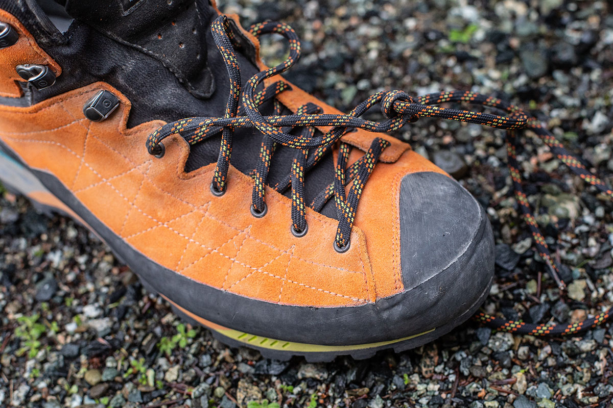 Scarpa Zodiac Tech GTX boots (lacing system closeup)