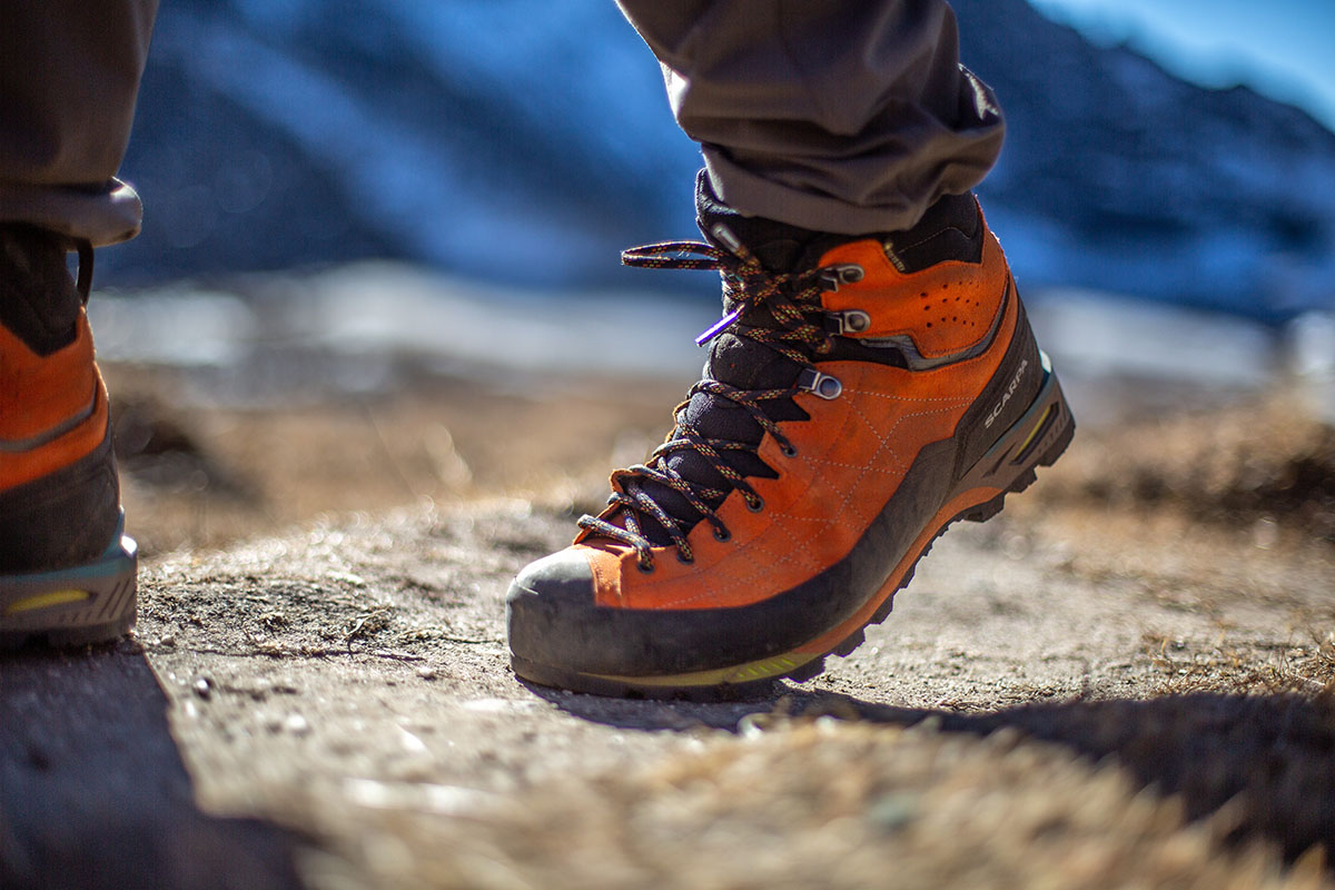 Scarpa Zodiac Tech GTX boots (view of boot from side)