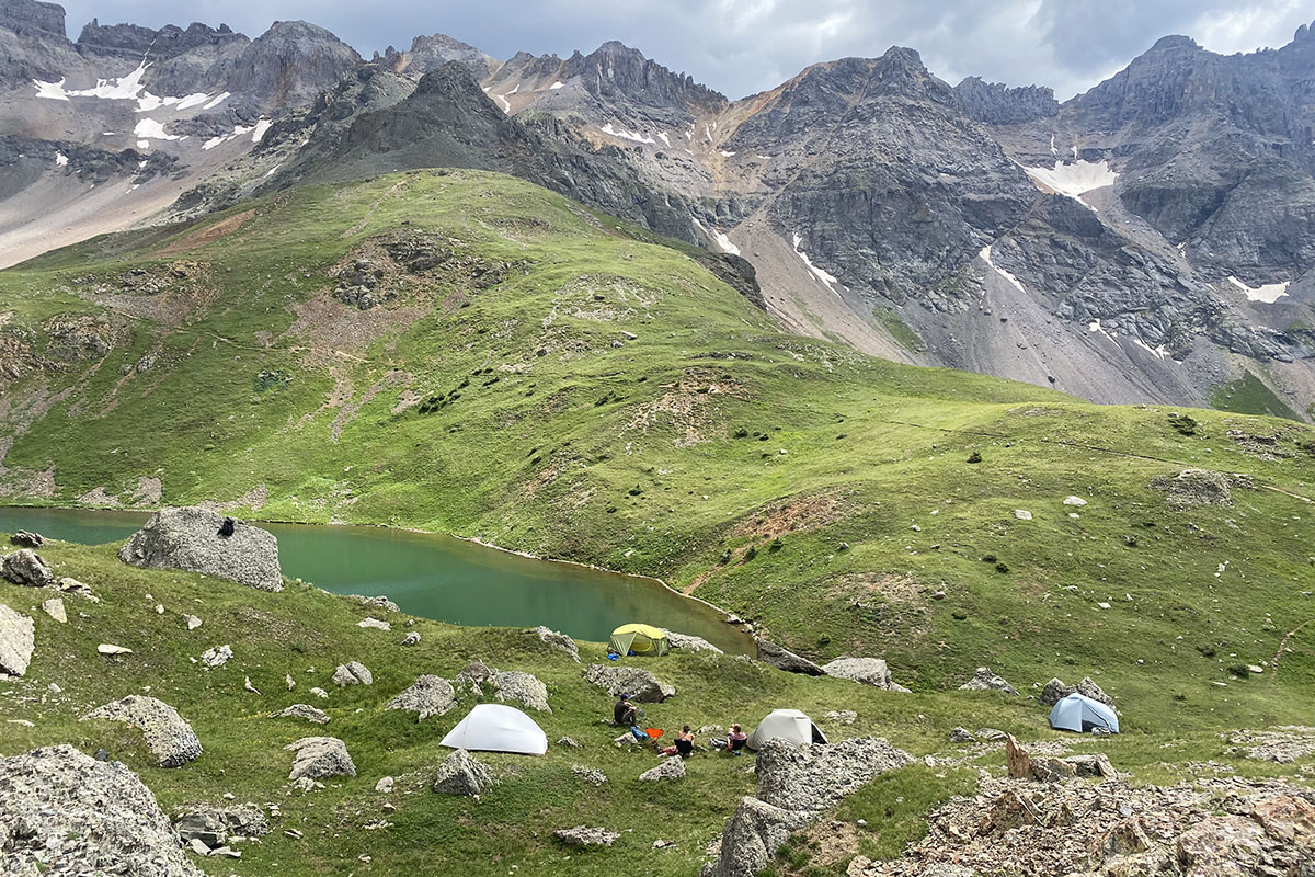 Sea to Summit Telos TR2 backpacking tent (at camp in Colorado wilderness)