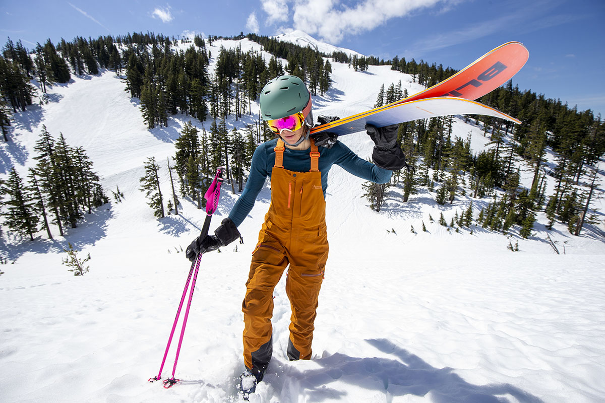 Smartwool Intraknit Thermal Merino Base Layer Crew (carrying skis on sunny day)