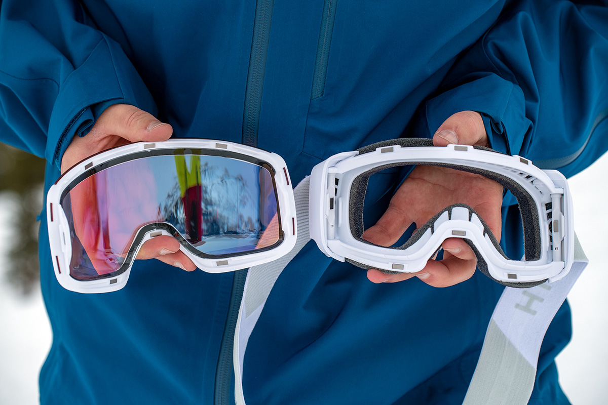 Smith 4D Mag snow goggles (lens removed)