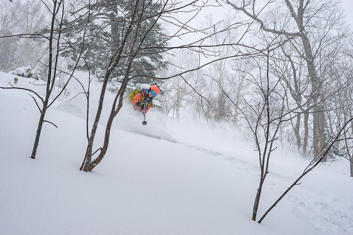 Smith Skyline goggles (skiing in trees)