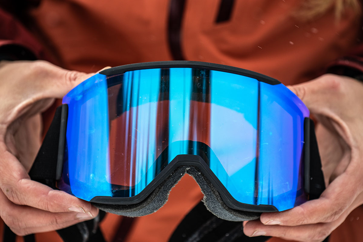 Smith Squad Mag goggles (closeup of lens)