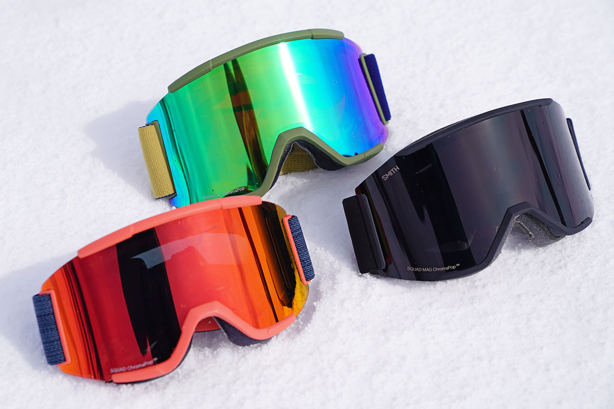 Smith Squad Mag goggles (goggle comparison)