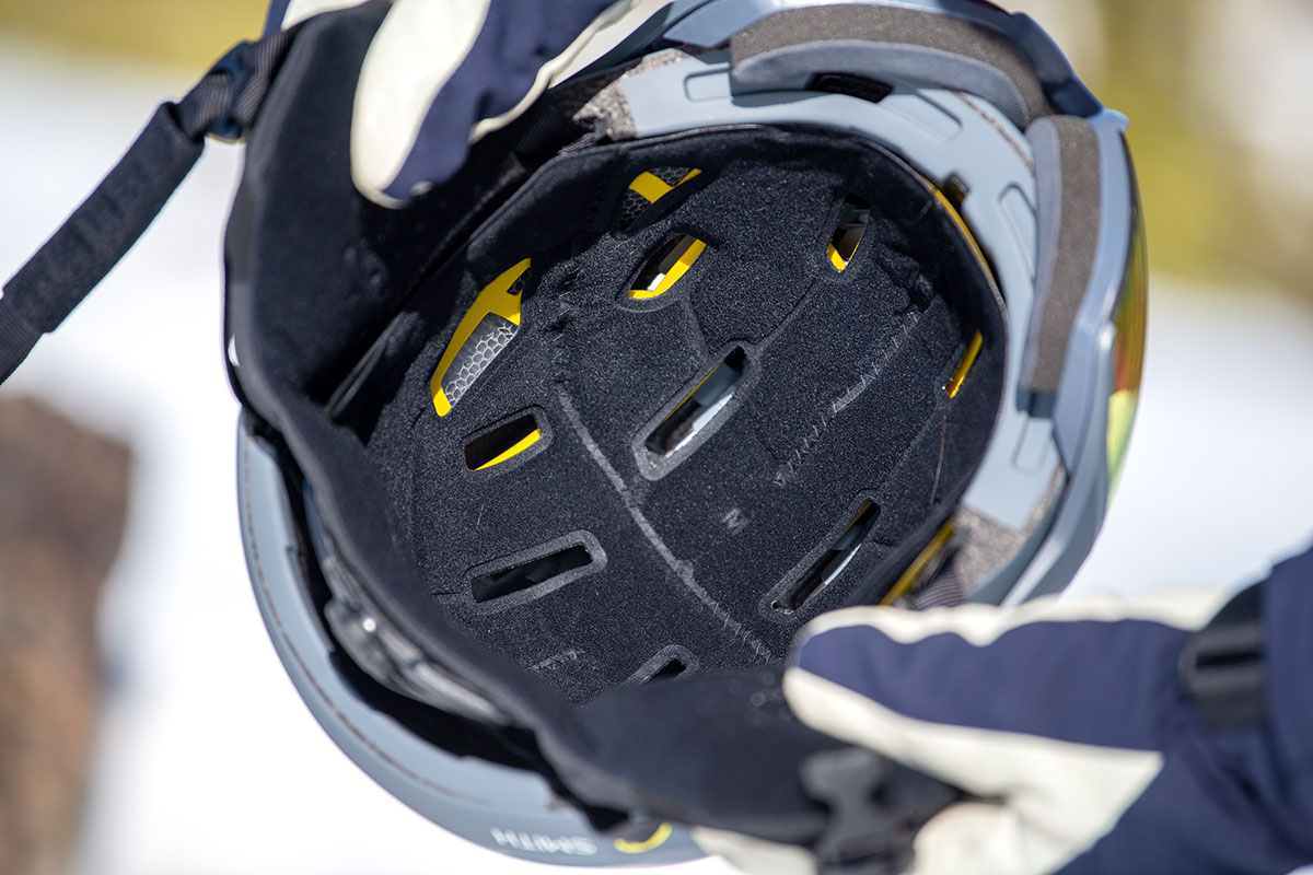Smith Survey MIPS snow helmet (closeup of interior)