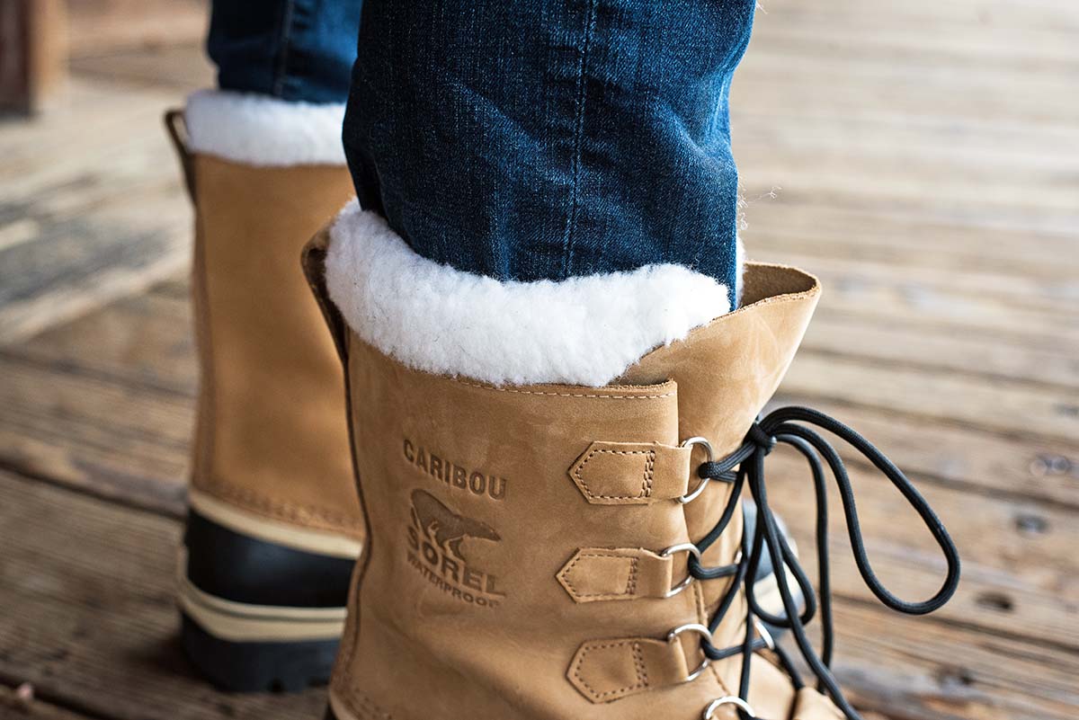 Sorel Caribou winter boot (fur liner with jeans)