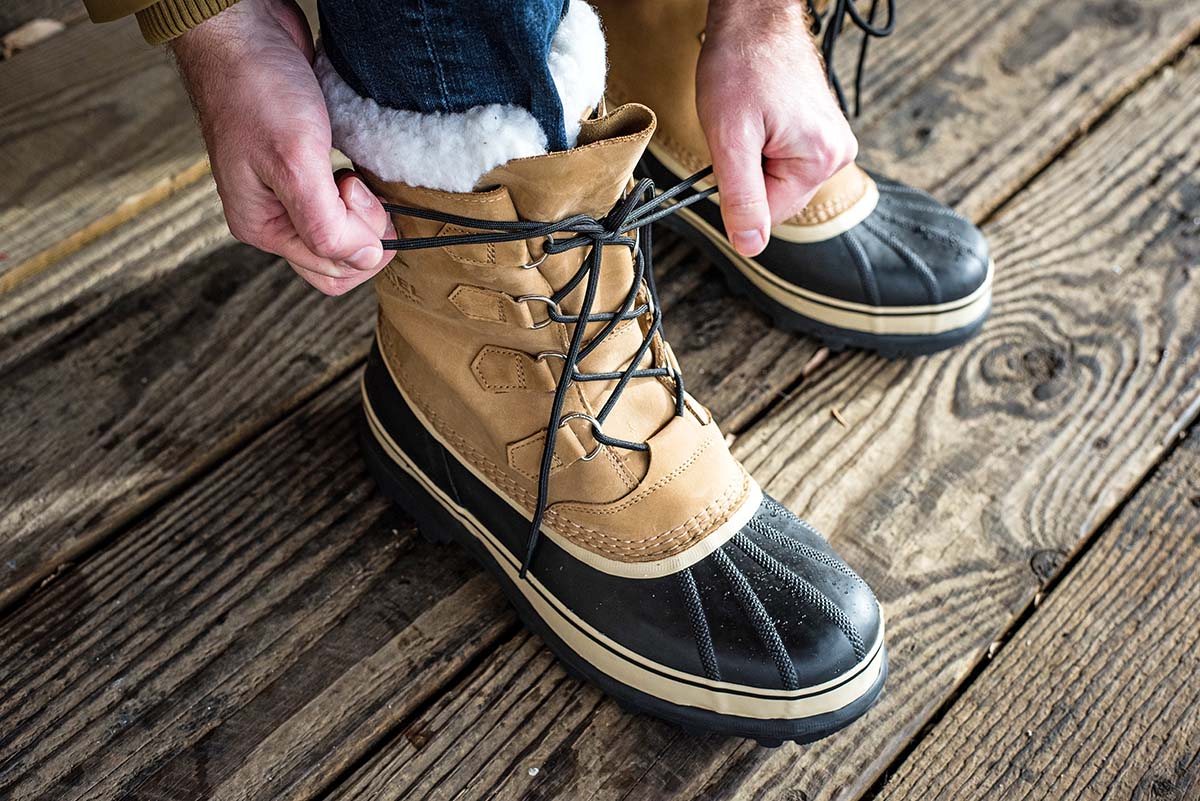 Sorel Caribou winter boot (lacing)