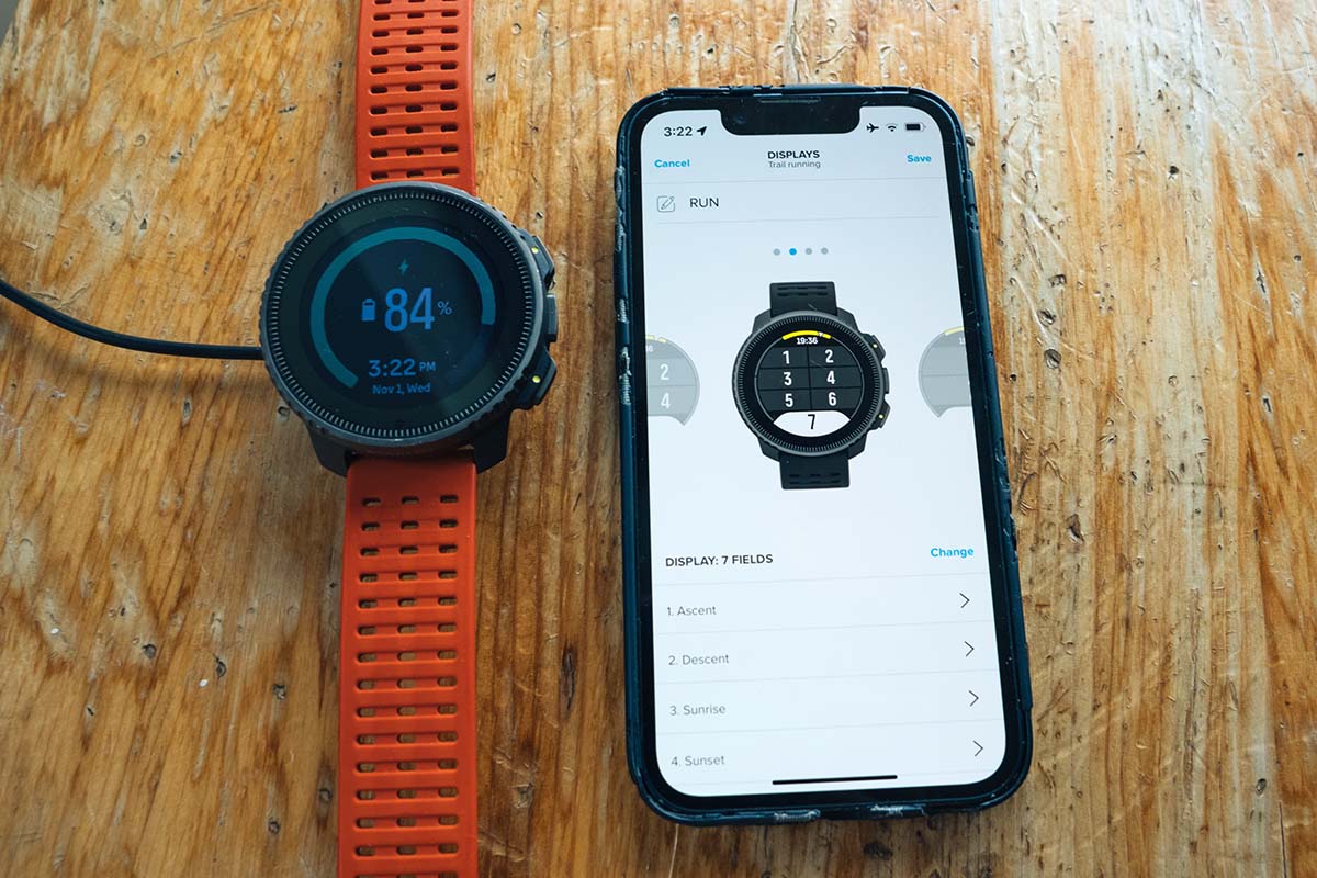 Choosing data fields for activity (Suunto Vertical Titanium Solar)