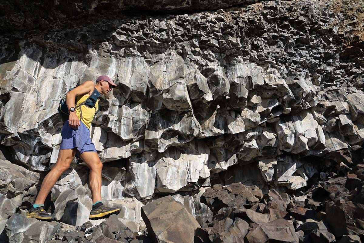 Navigating technical terrain (Suunto Vertical Titanium Solar)