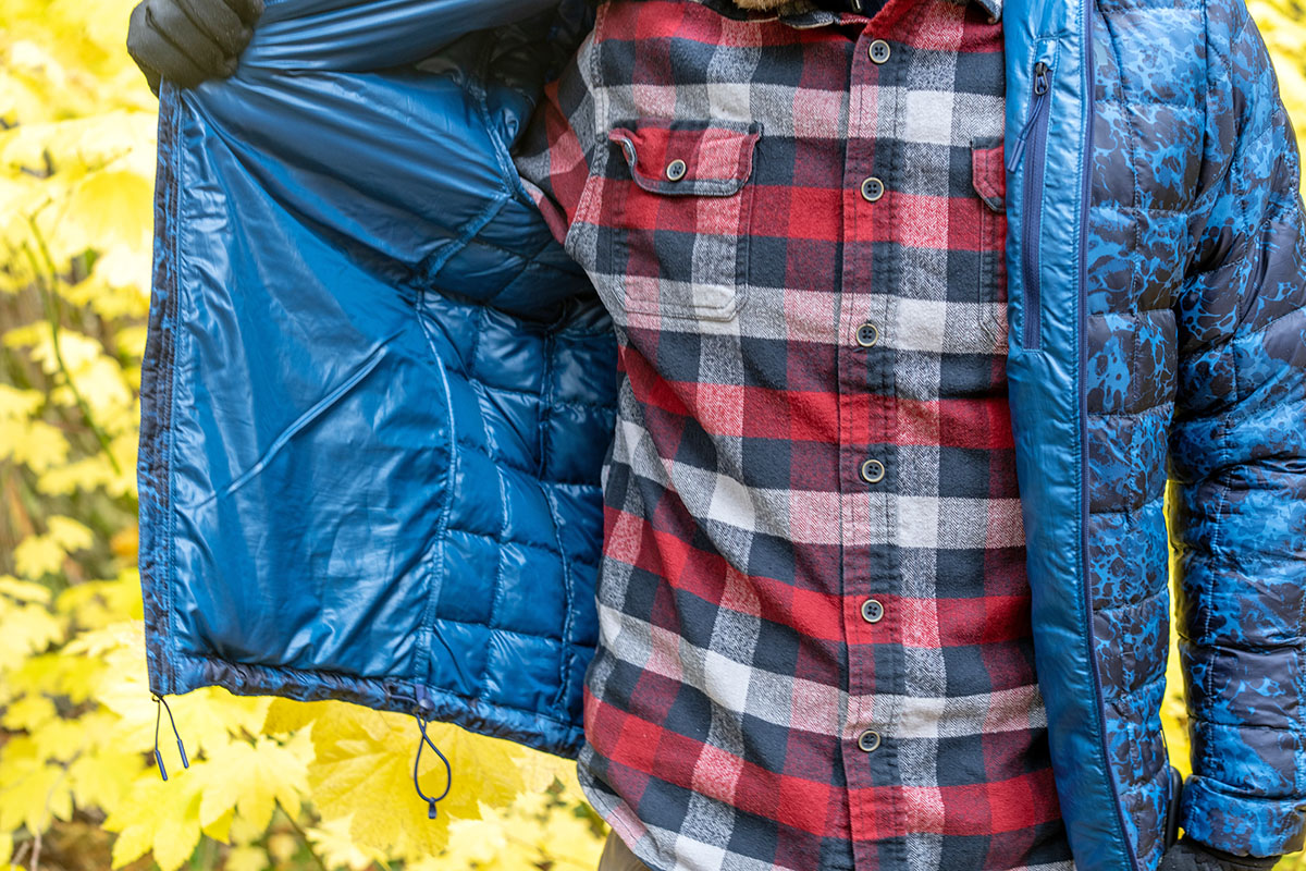 The North Face ThermoBall Eco Hoodie (closeup of interior)