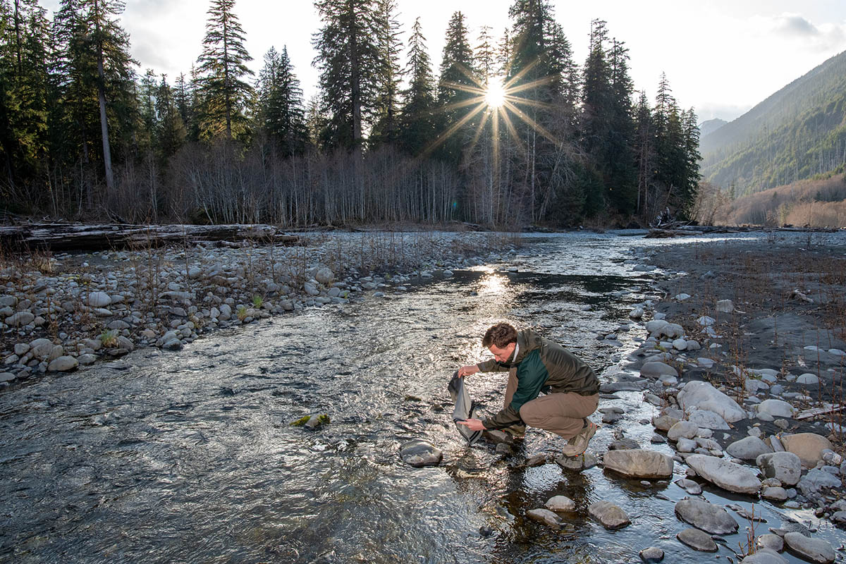 The North Face Vectiv Enduris hiking shoe (collect river water for filtering)