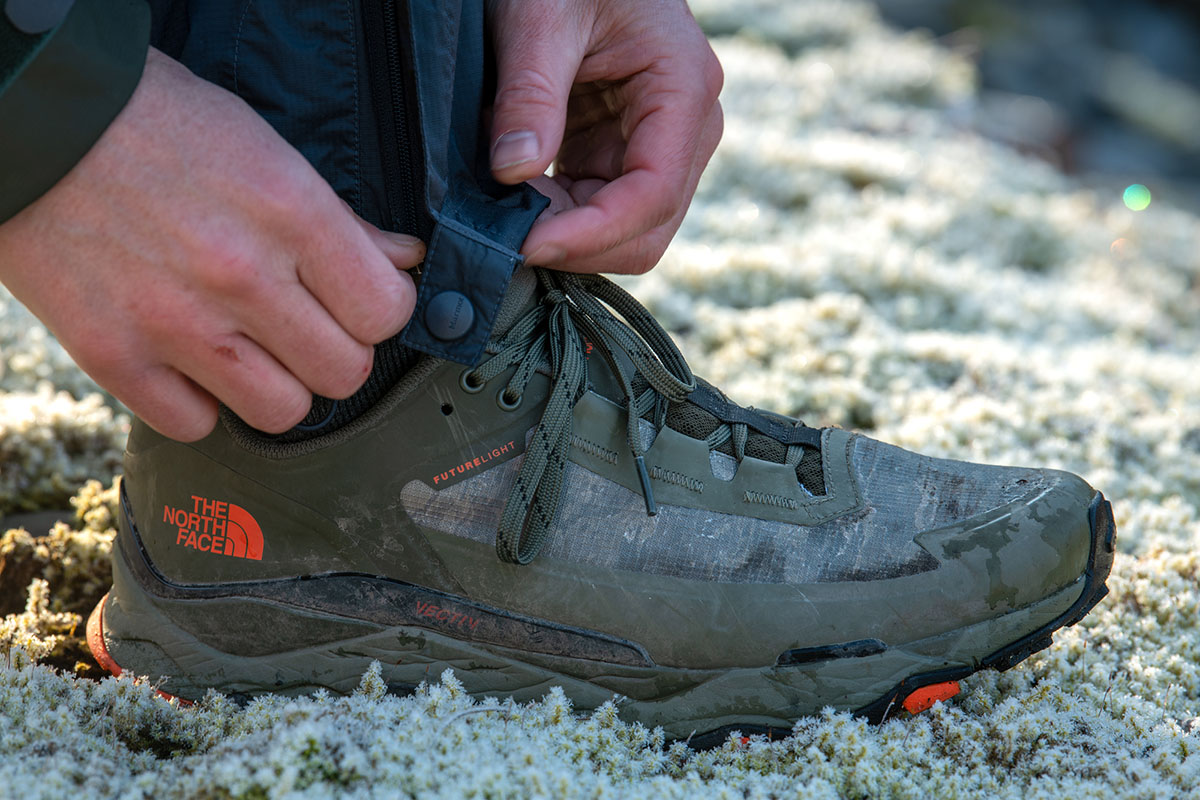 The North Face Vectiv Exploris hiking shoe (side profile)