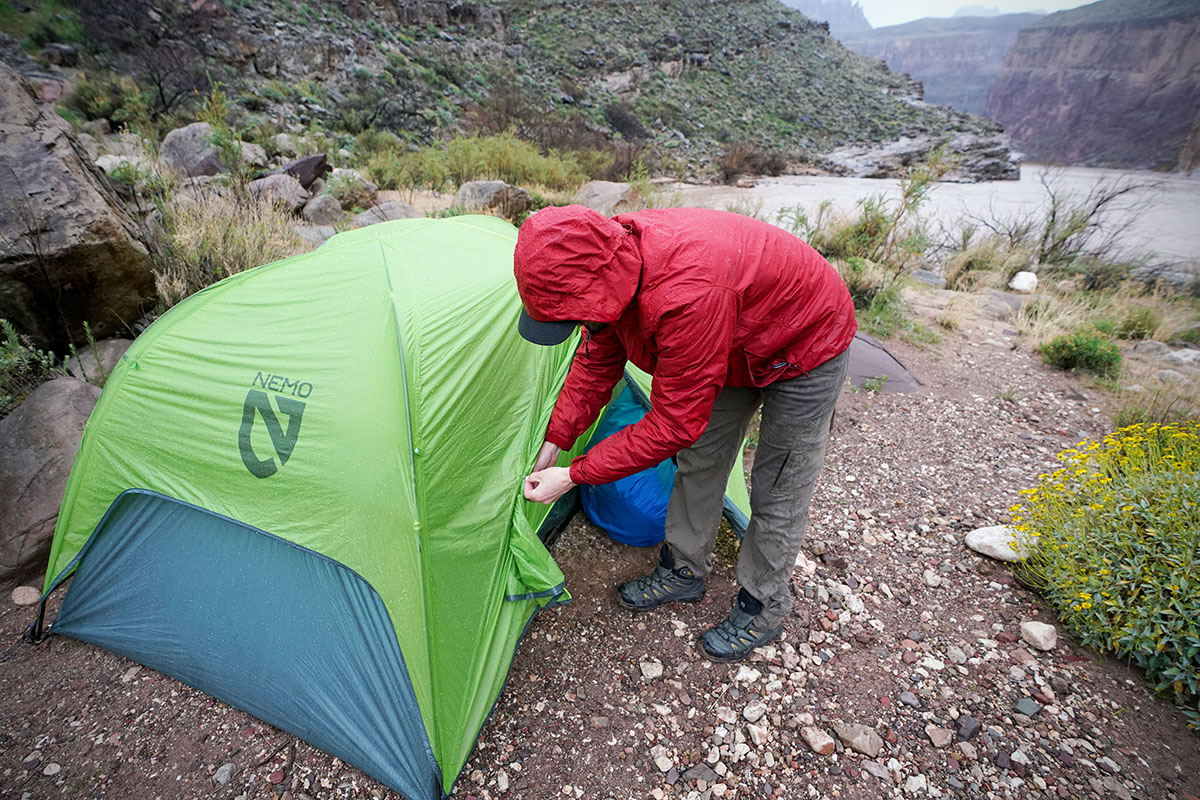 The Venture Face Venture II (tent set-up)