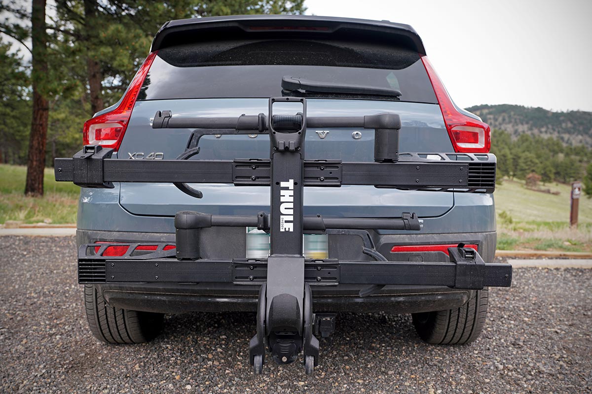 Thule T2 Pro XTR hitch rack (back profile folded up)