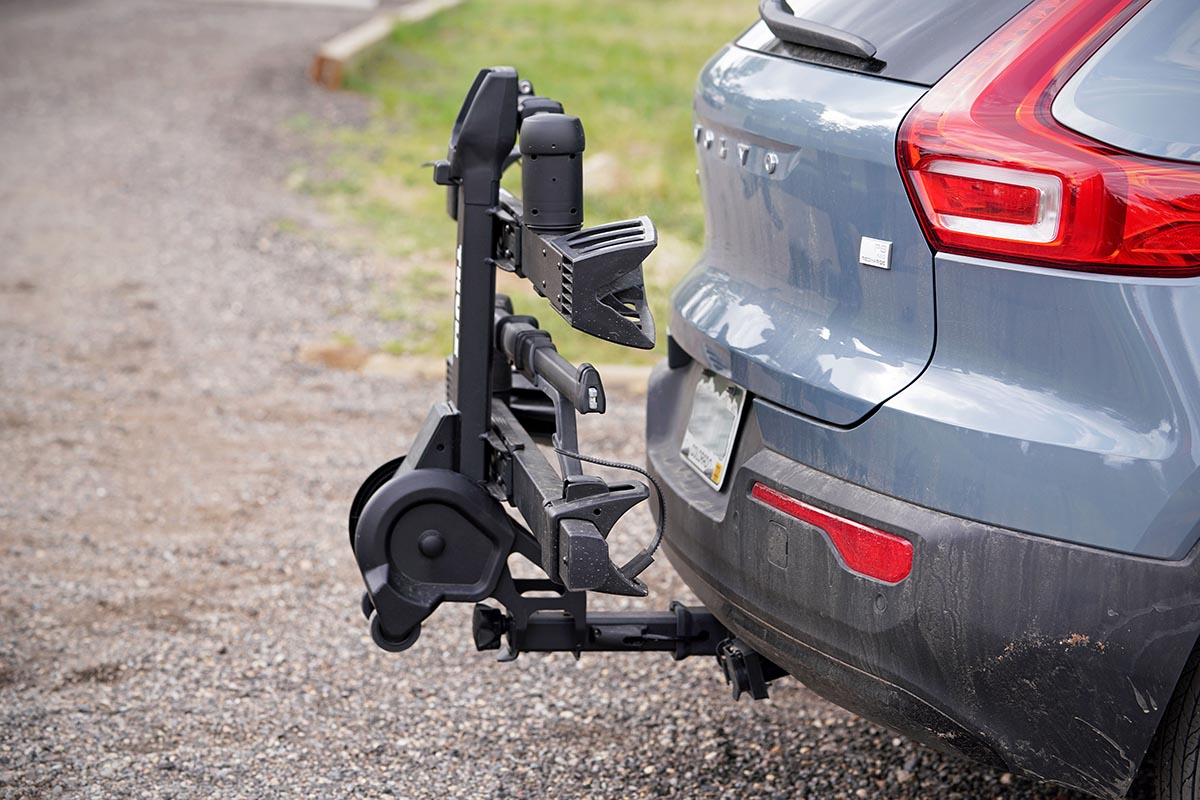 Thule T2 Pro XTR hitch rack (folded up)