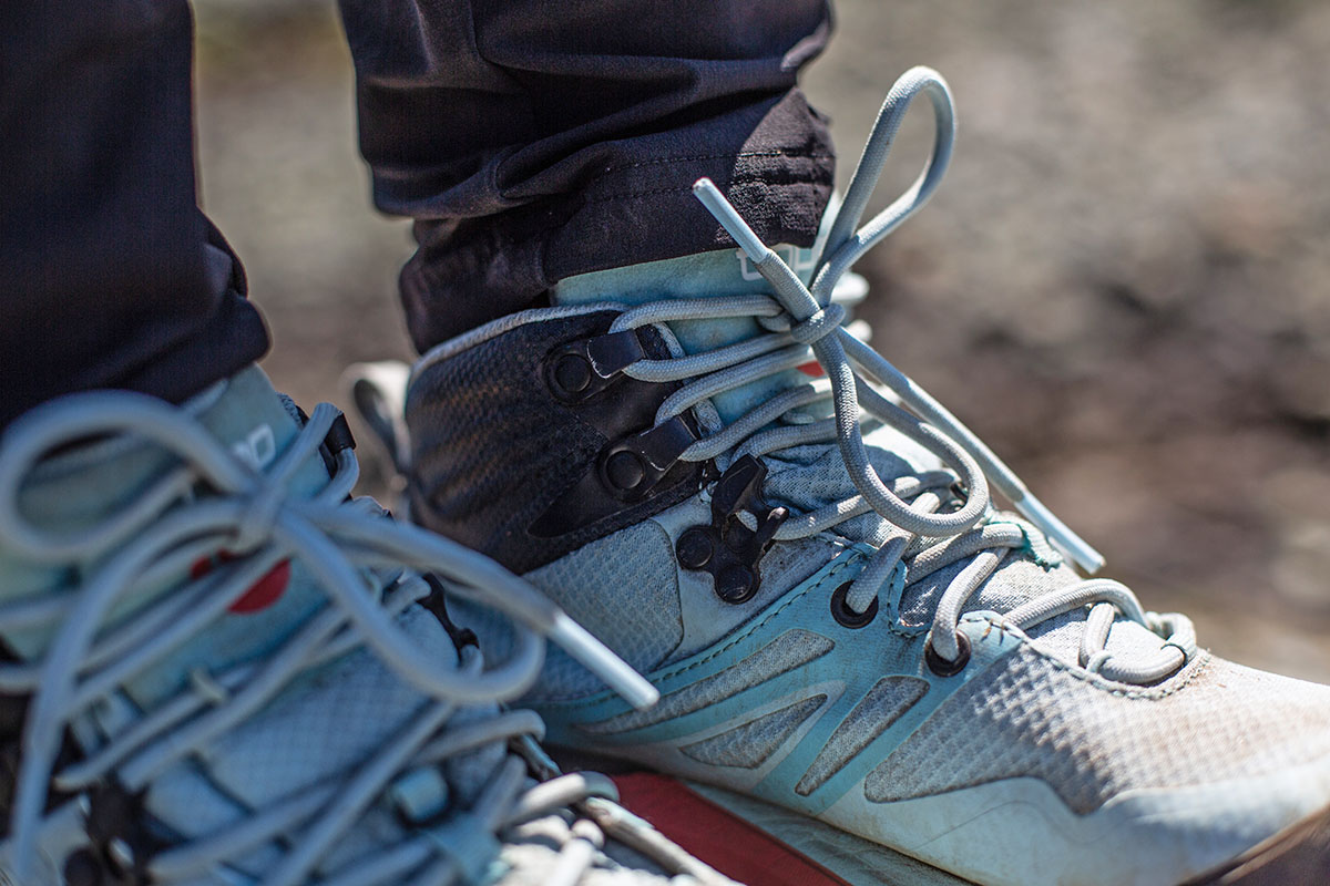 ​​Topo Athletic Trailventure 2 WP hiking boots (lacing closeup)