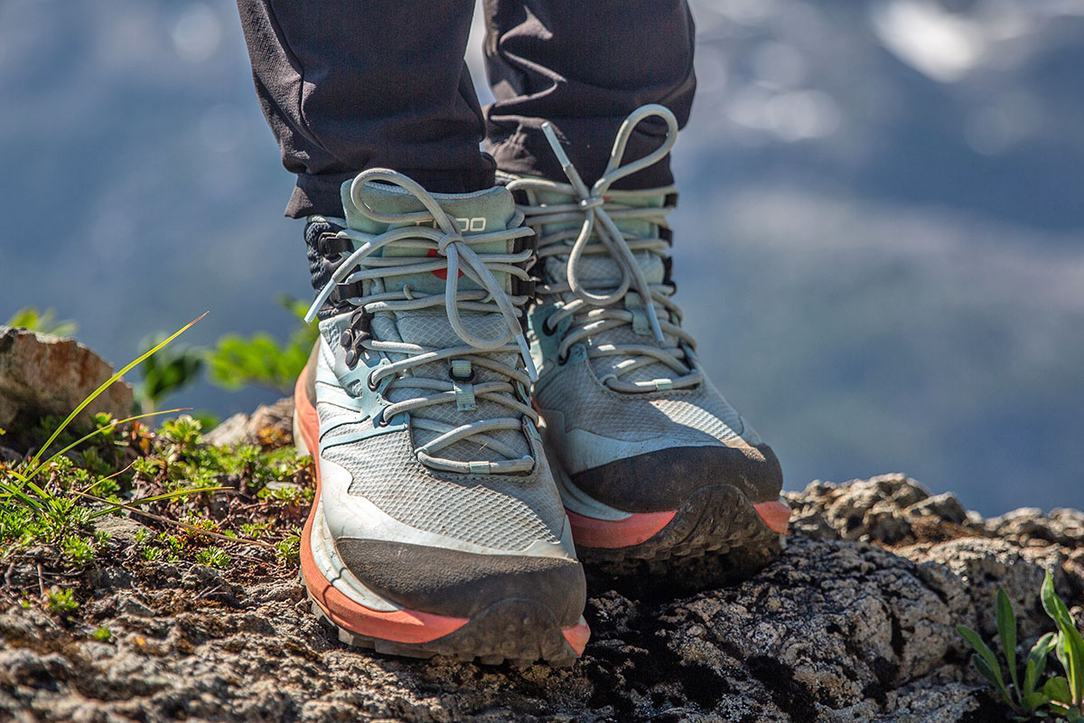 Topo Athletic Trailventure 2 hiking boots (closeup from front)