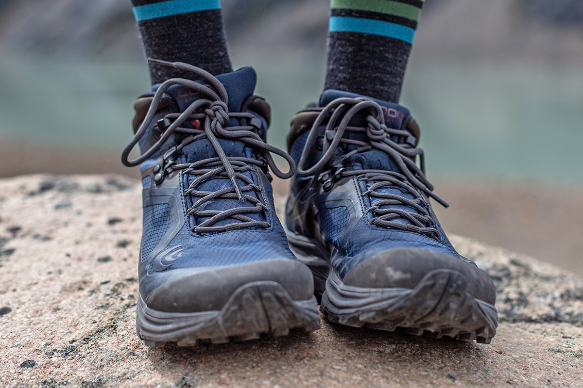 Topo Athletic Trailventure Hiking Boot (close up from the front)