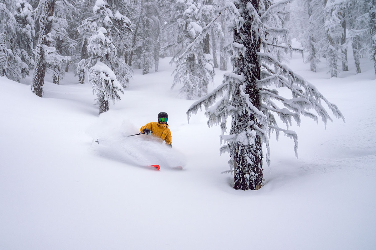 ​​Trew Gear Cosmic Primo Jacket (wide shot in powder)