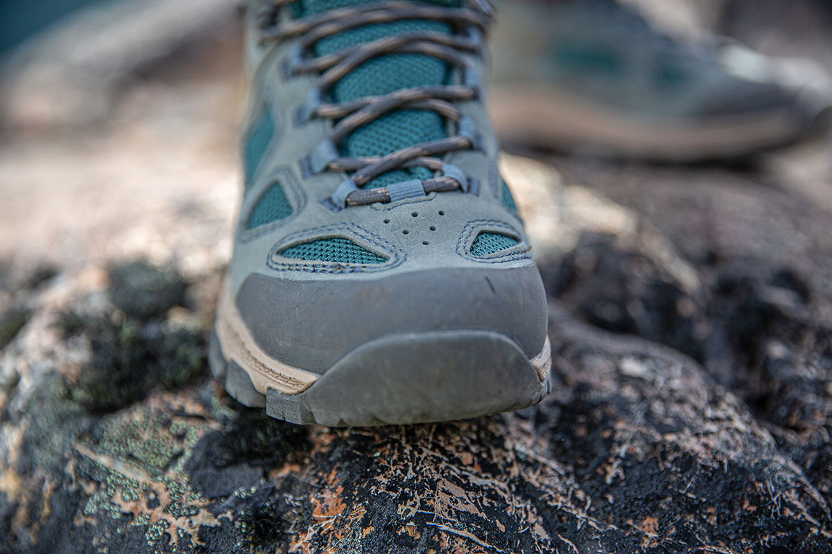 Vasque Breeze hiking boots (closeup from front)