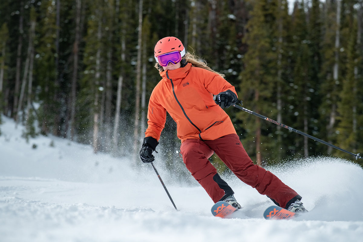 Volkl Secret 92 all-mountain ski (powder spray)