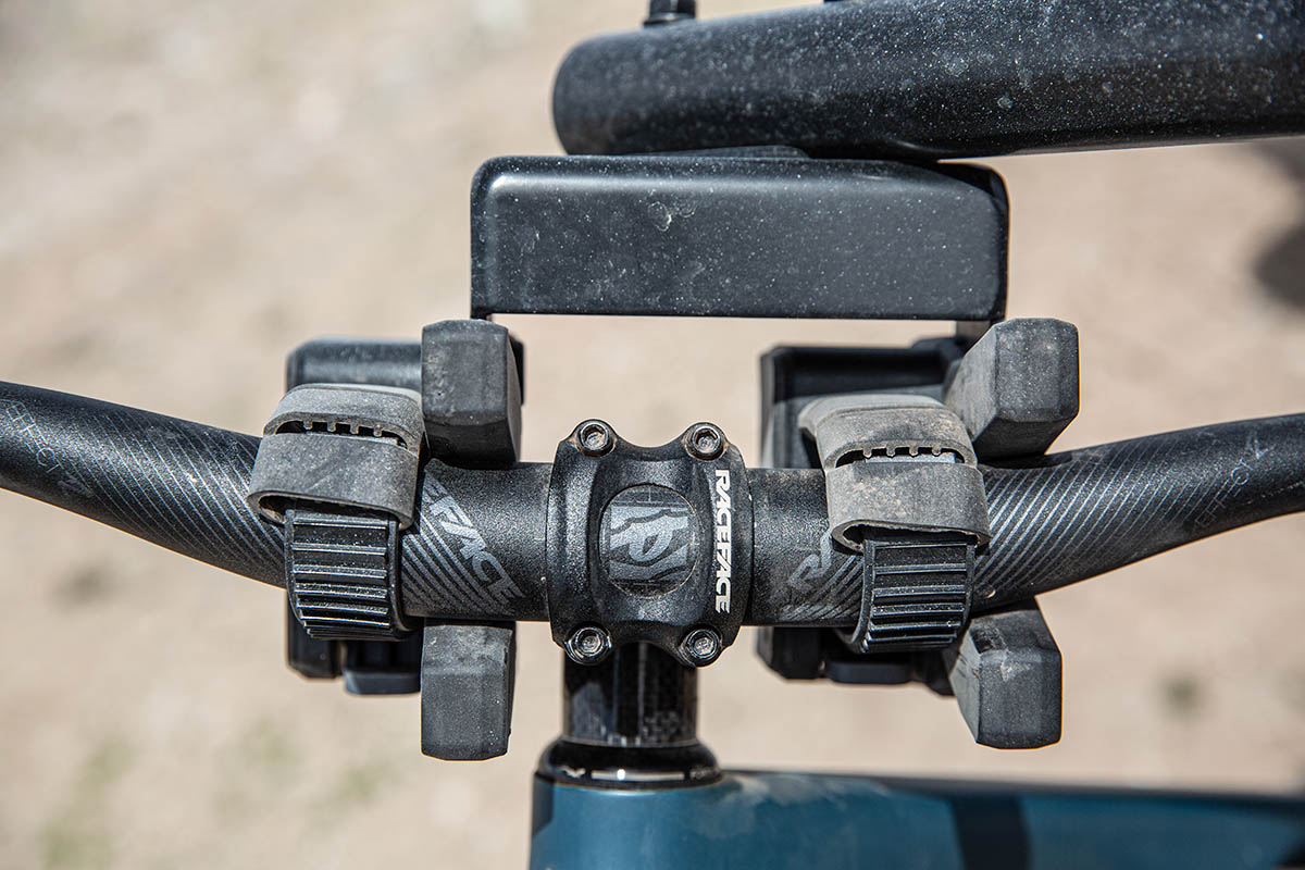 ​​Yakima HangTight 4 hitch bike rack (closeup of ratcheting straps)