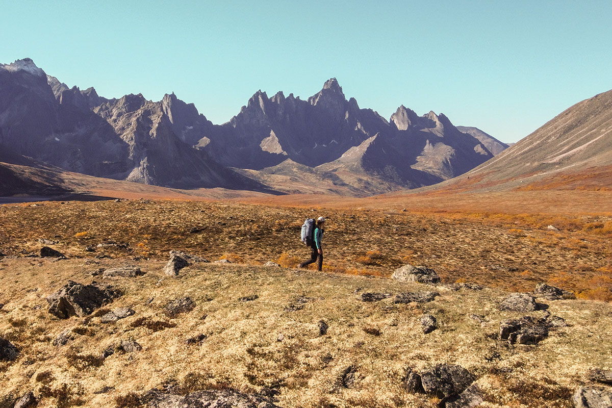 ​​Zpacks Arc Haul Zip 64L backpack (wide shot in mountains)