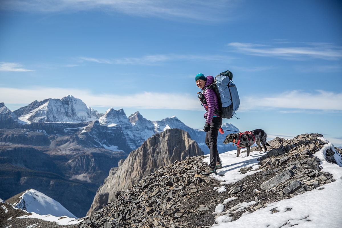 Zpacks Arc Haul Zip 64L backpack (on top of mountain)