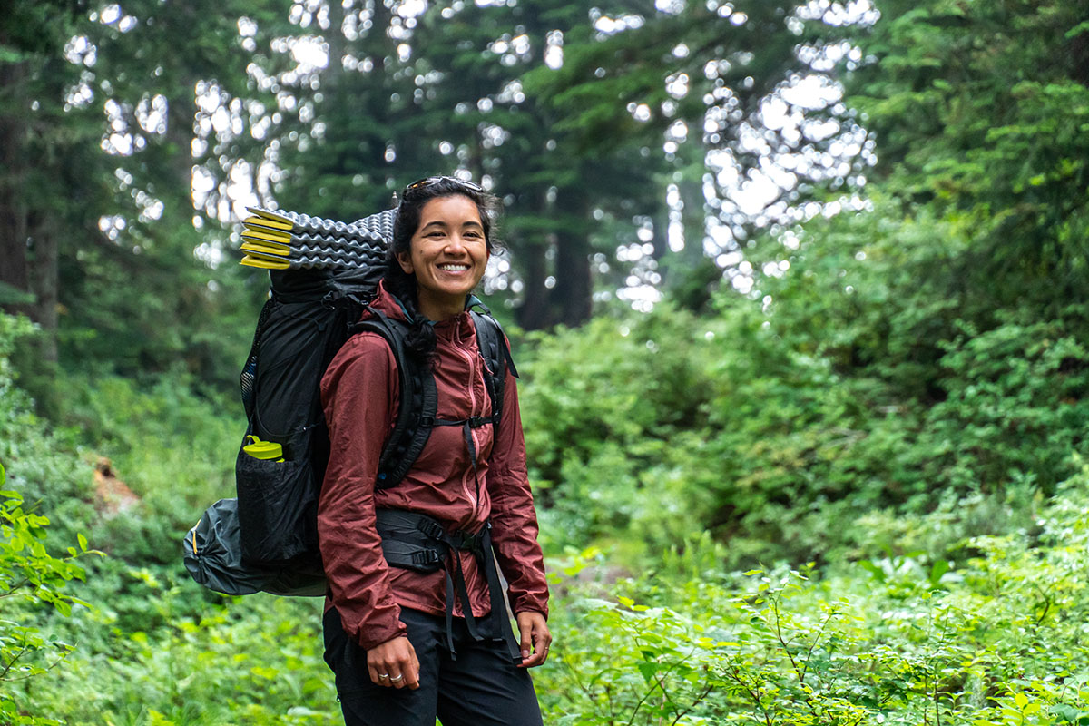 Zpacks Arc Haul Ultra 60L backpack (smiling with pack on)