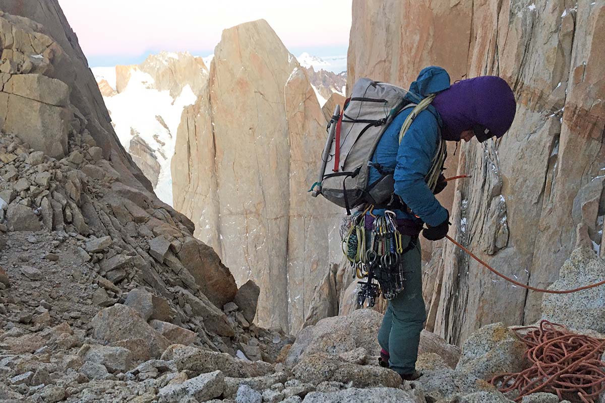 Alpine Climbing in the Patagonia Storm10 3-layer jacket