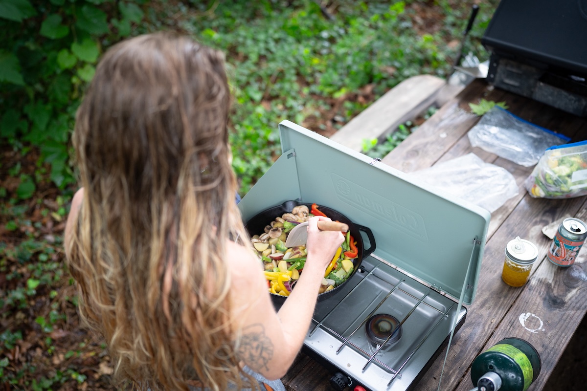 Cooking up a meal on the Coleman Cascade