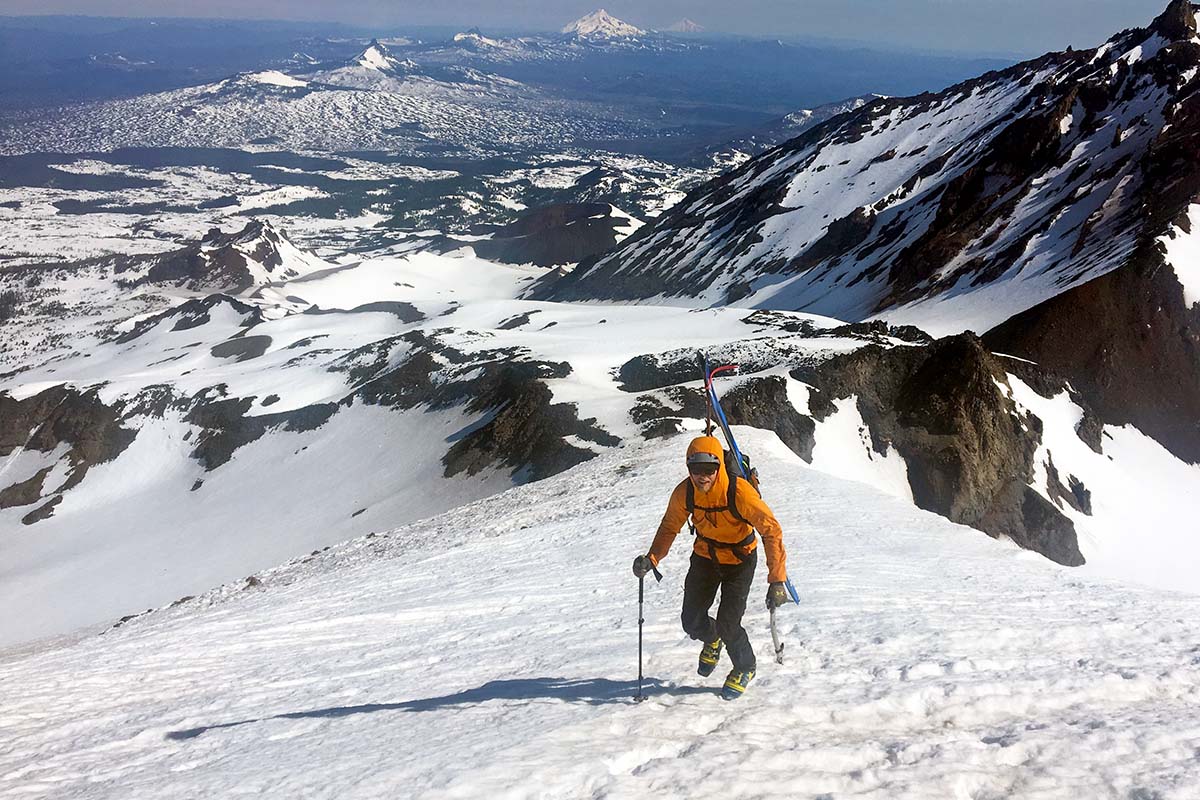 Hardshells vs. Softshells (Outdoor Research Whirlwind softshell windbreaker bootpacking glacier)