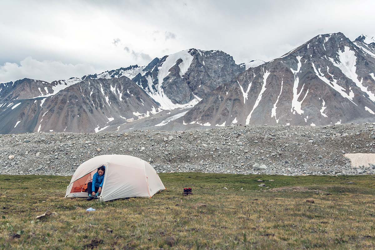 Big Agnes Copper Spur Platinum backpacking tent (door and vestibule)