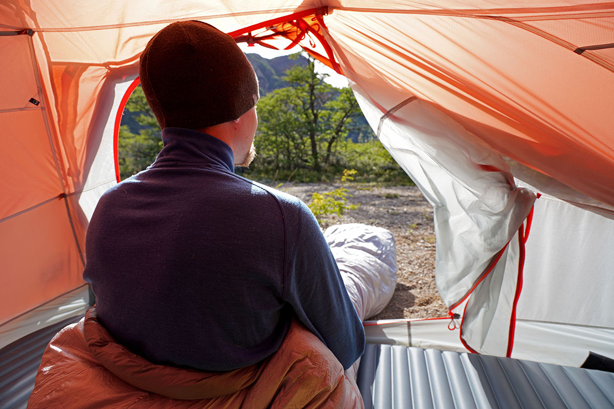 Big Agnes Copper Spur backpacking tent (head room)