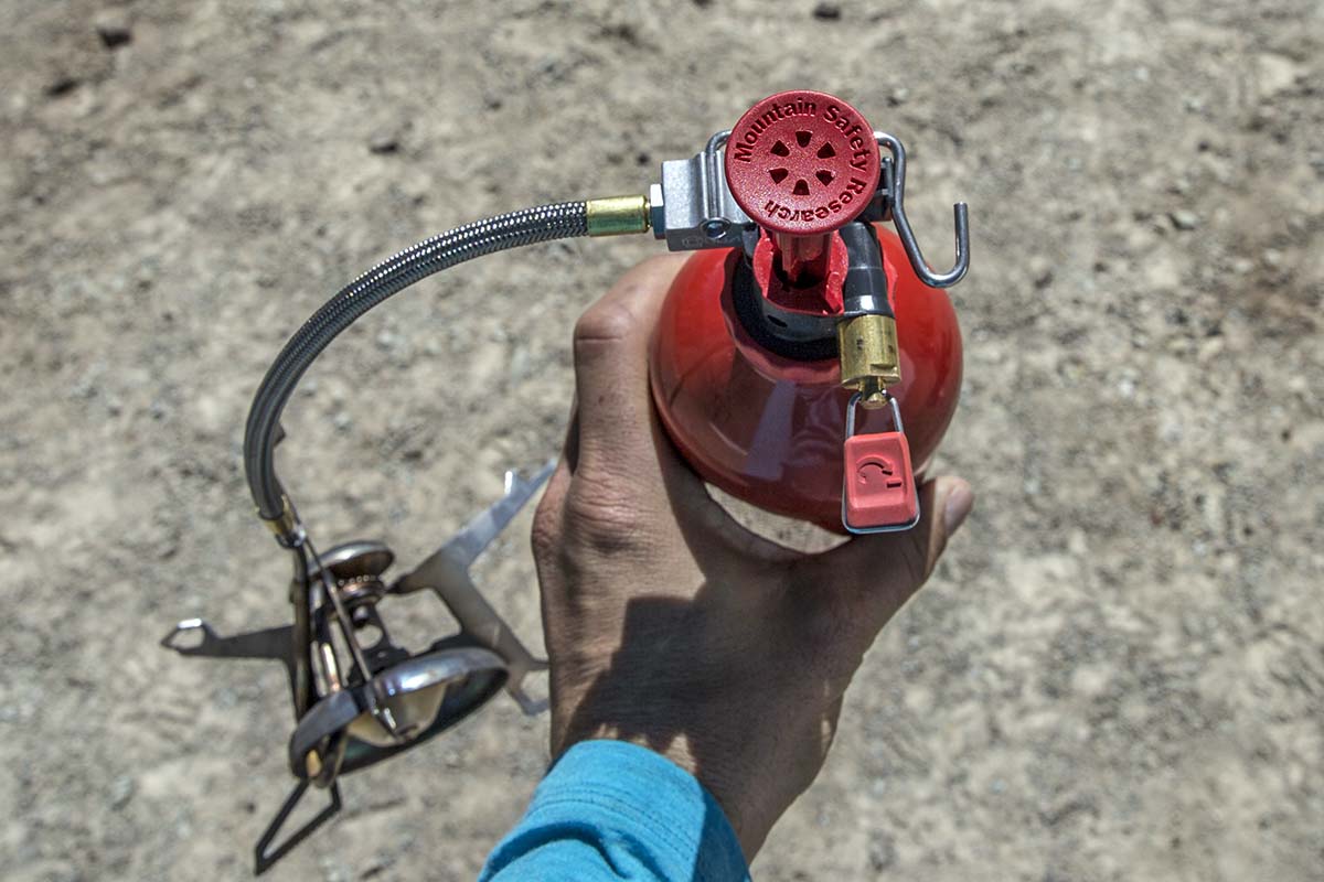 MSR Whisperlite fuel bottle (How to Choose a Backpacking Stove)