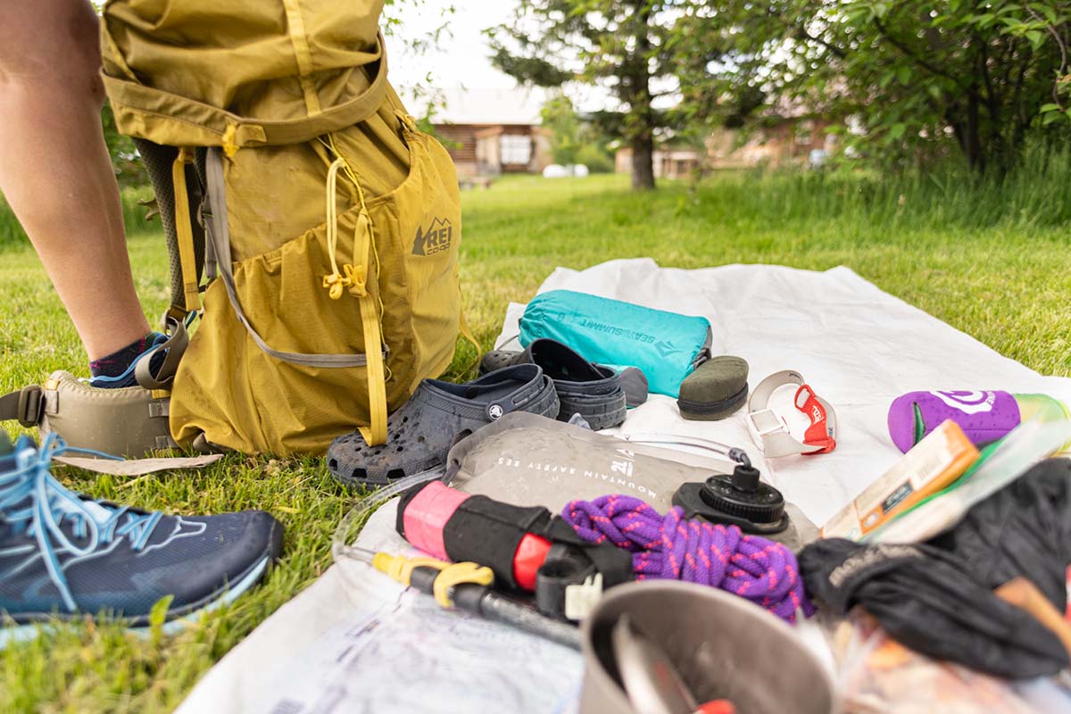 Packing for a backpacking trip